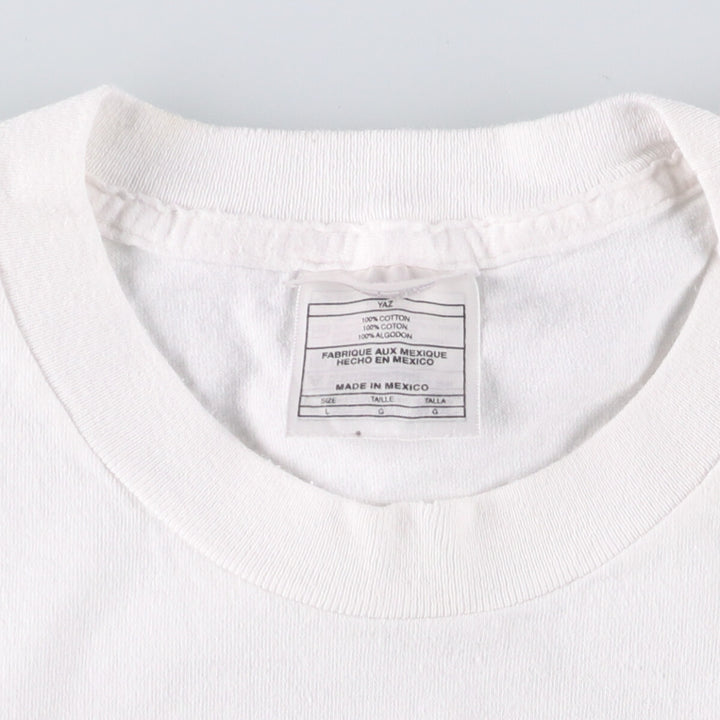 Nike logo T-shirt, men's size L cotton white type Vintage Second Hand