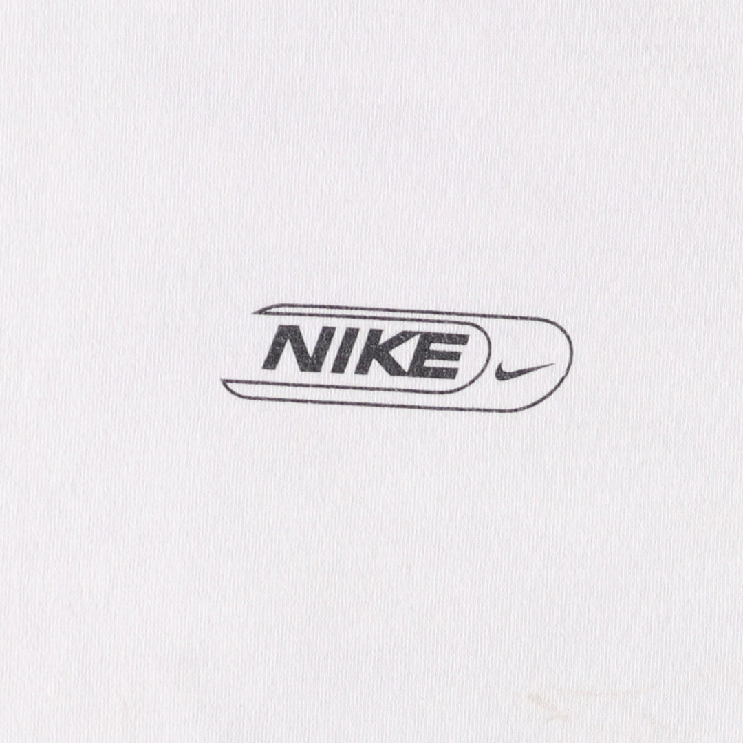 Nike logo T-shirt, men's size L cotton white type Vintage Second Hand