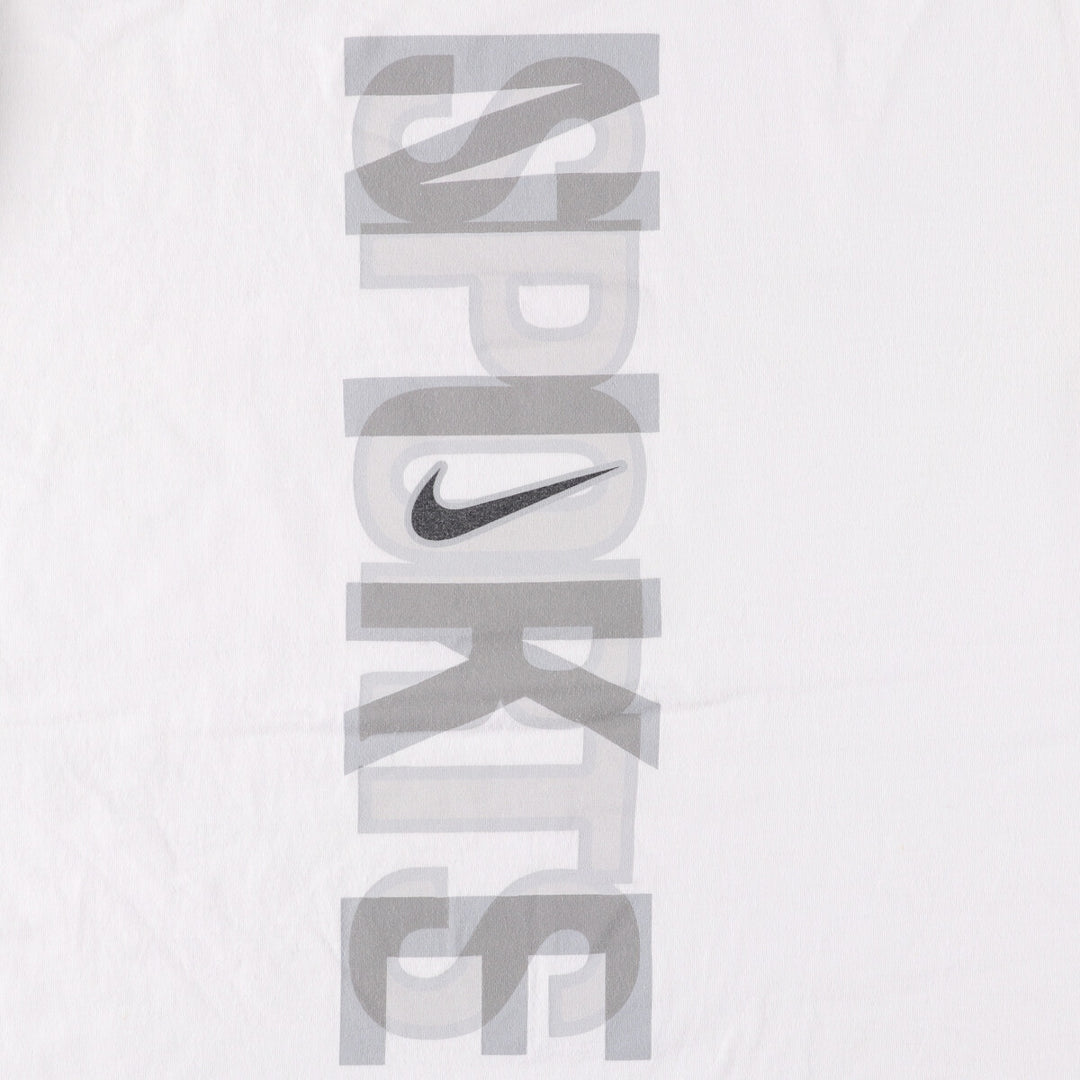 Nike logo T-shirt, men's size L cotton white type Vintage Second Hand