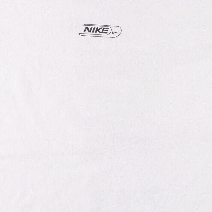 Nike logo T-shirt, men's size L cotton white type Vintage Second Hand