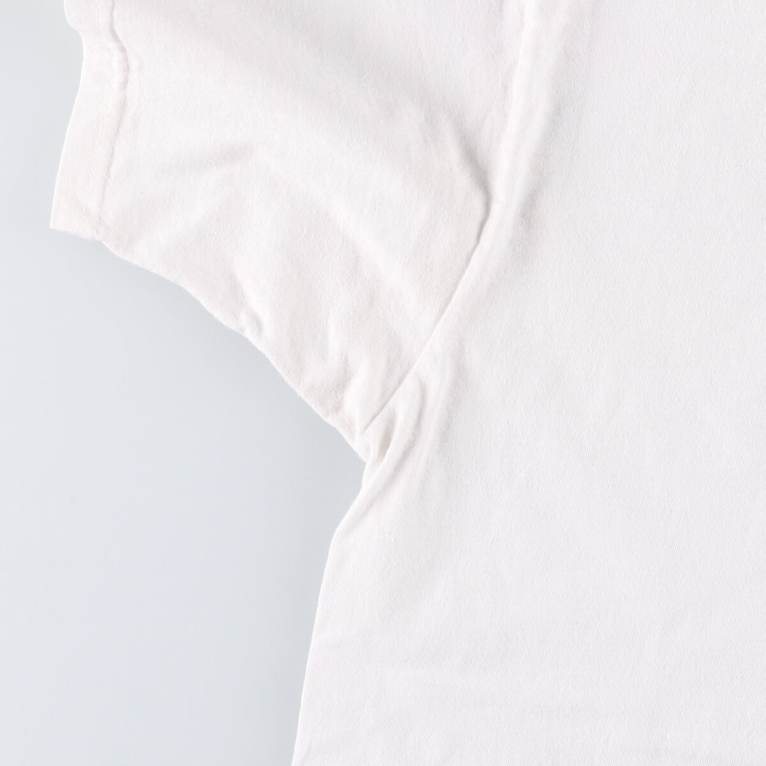 Nike logo T-shirt, men's size L cotton white type Vintage Second Hand