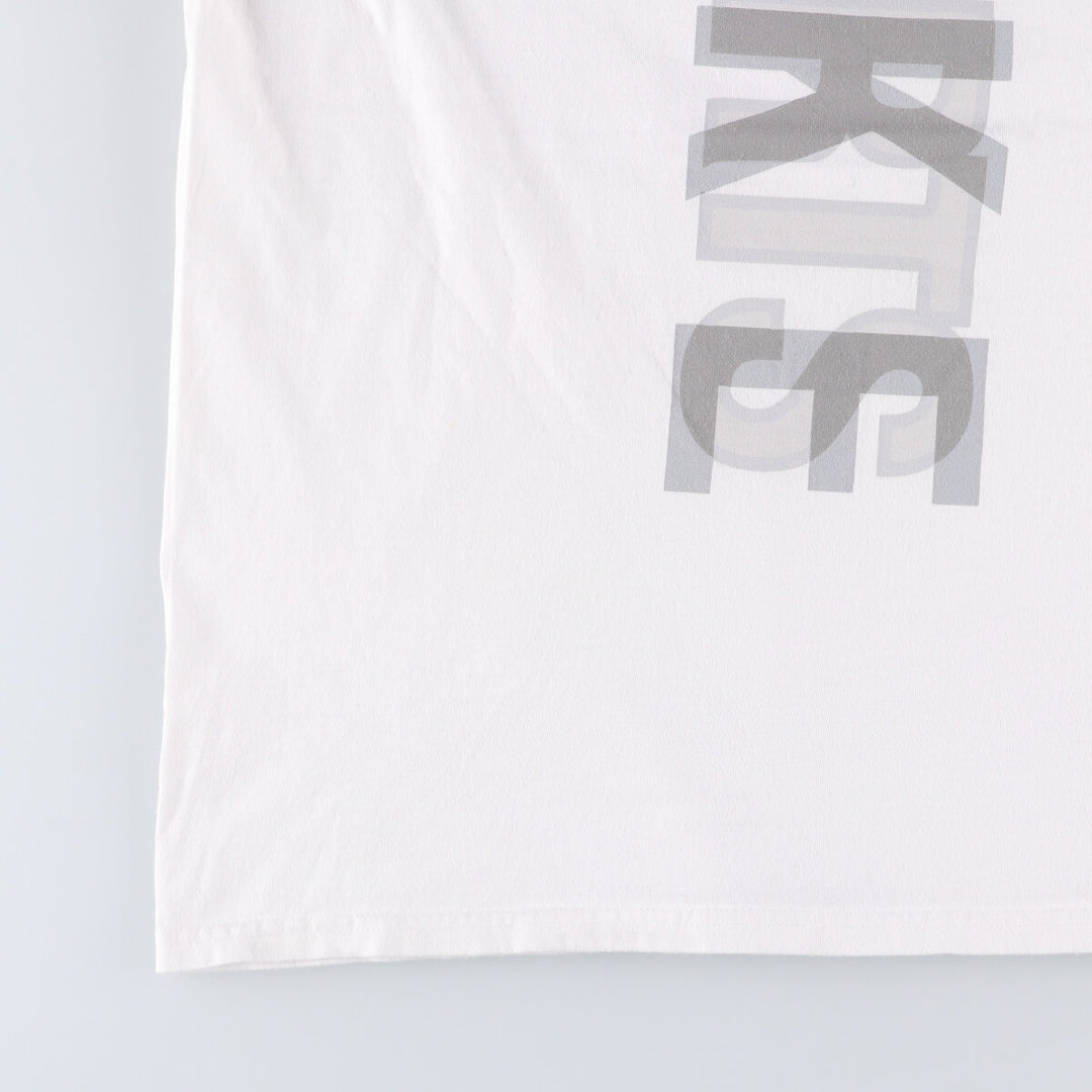 Nike logo T-shirt, men's size L cotton white type Vintage Second Hand