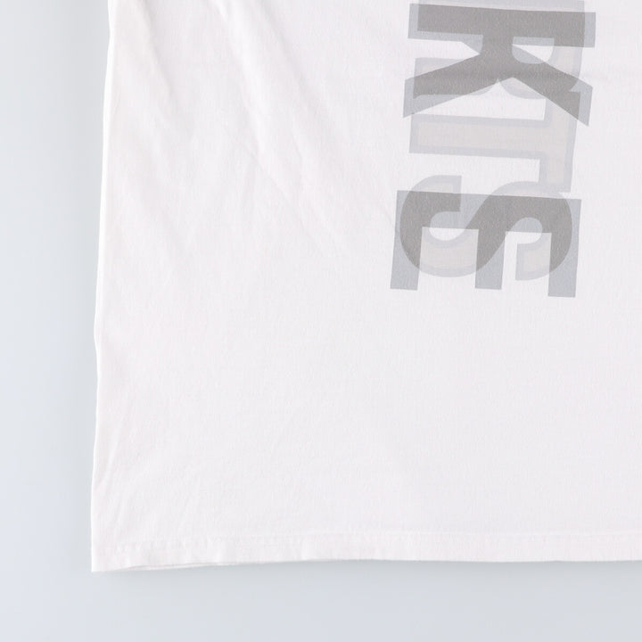 Nike logo T-shirt, men's size L cotton white type Vintage Second Hand