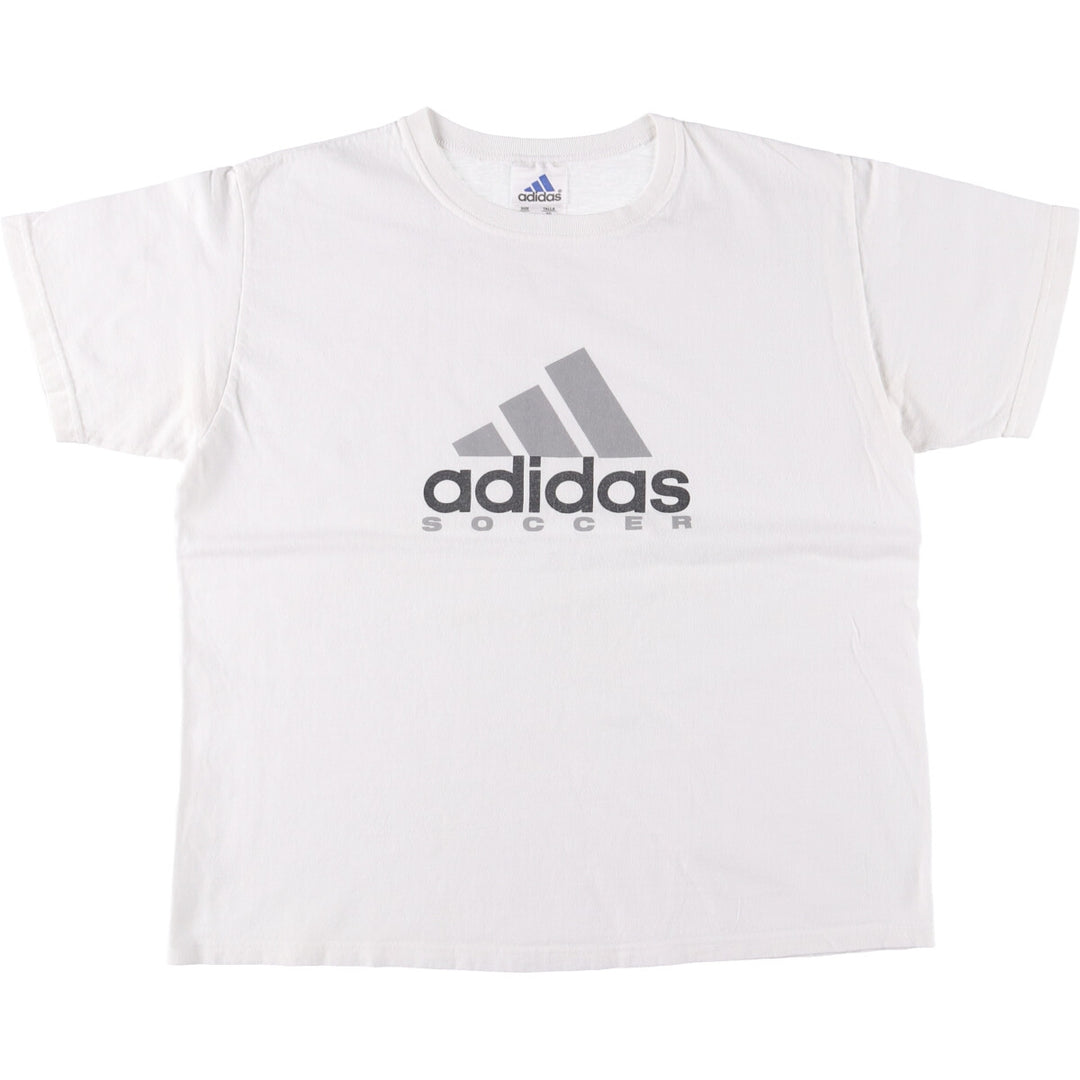 Adidas logo T-shirt, made in Mexico, men's size XL cotton white type Vintage Second Hand
