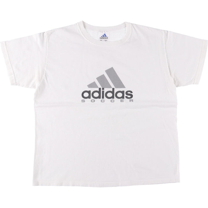 Adidas logo T-shirt, made in Mexico, men's size XL cotton white type Vintage Second Hand