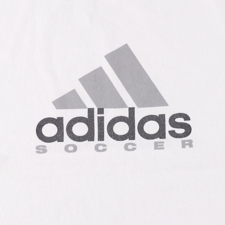 Adidas logo T-shirt, made in Mexico, men's size XL cotton white type Vintage Second Hand