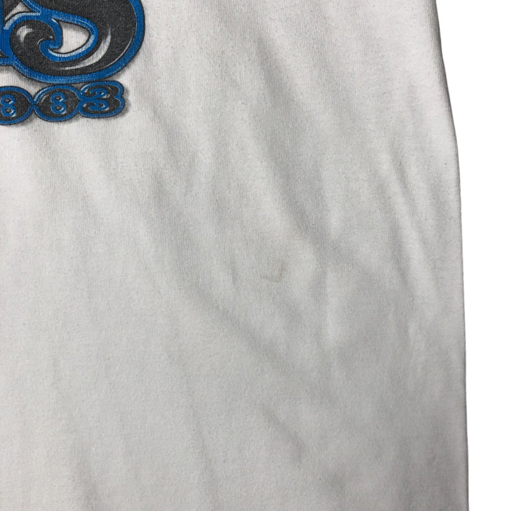00'S Harley-Davidson Eagle Pattern Stars and Stripes Long T-Shirt Made in USA Men's XL cotton white type Vintage Second Hand