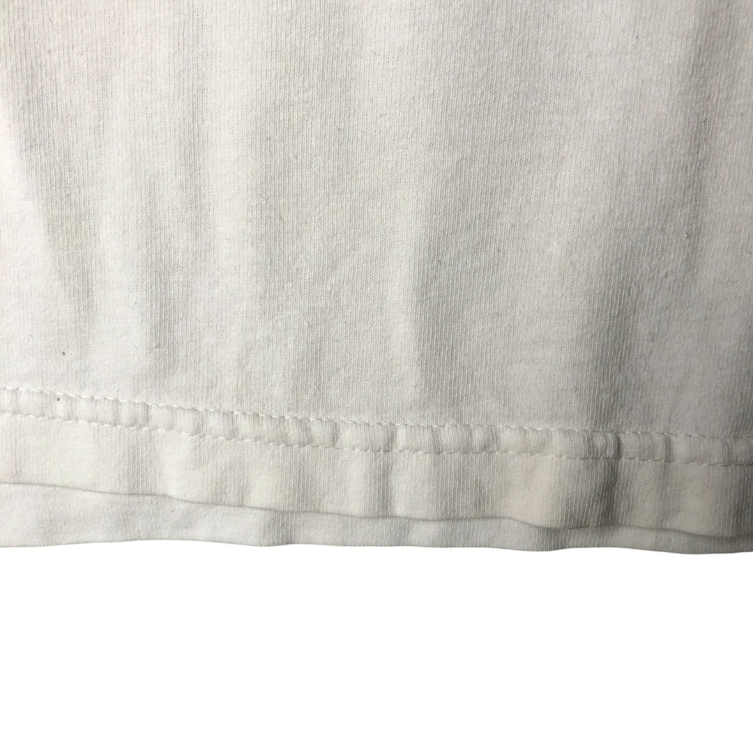 90'S MURINA Long Sleeve T-Shirt, Made in USA, Men's M Size, Vintage cotton white type Vintage Second Hand