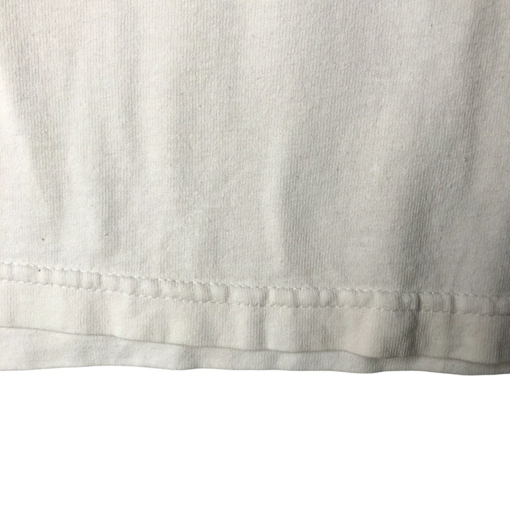 90'S MURINA Long Sleeve T-Shirt, Made in USA, Men's M Size, Vintage cotton white type Vintage Second Hand
