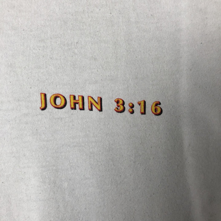 90'S MURINA Long Sleeve T-Shirt, Made in USA, Men's M Size, Vintage cotton white type Vintage Second Hand