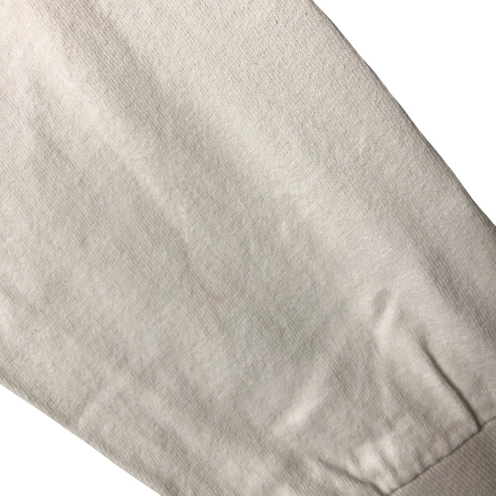 90'S MURINA Long Sleeve T-Shirt, Made in USA, Men's M Size, Vintage cotton white type Vintage Second Hand