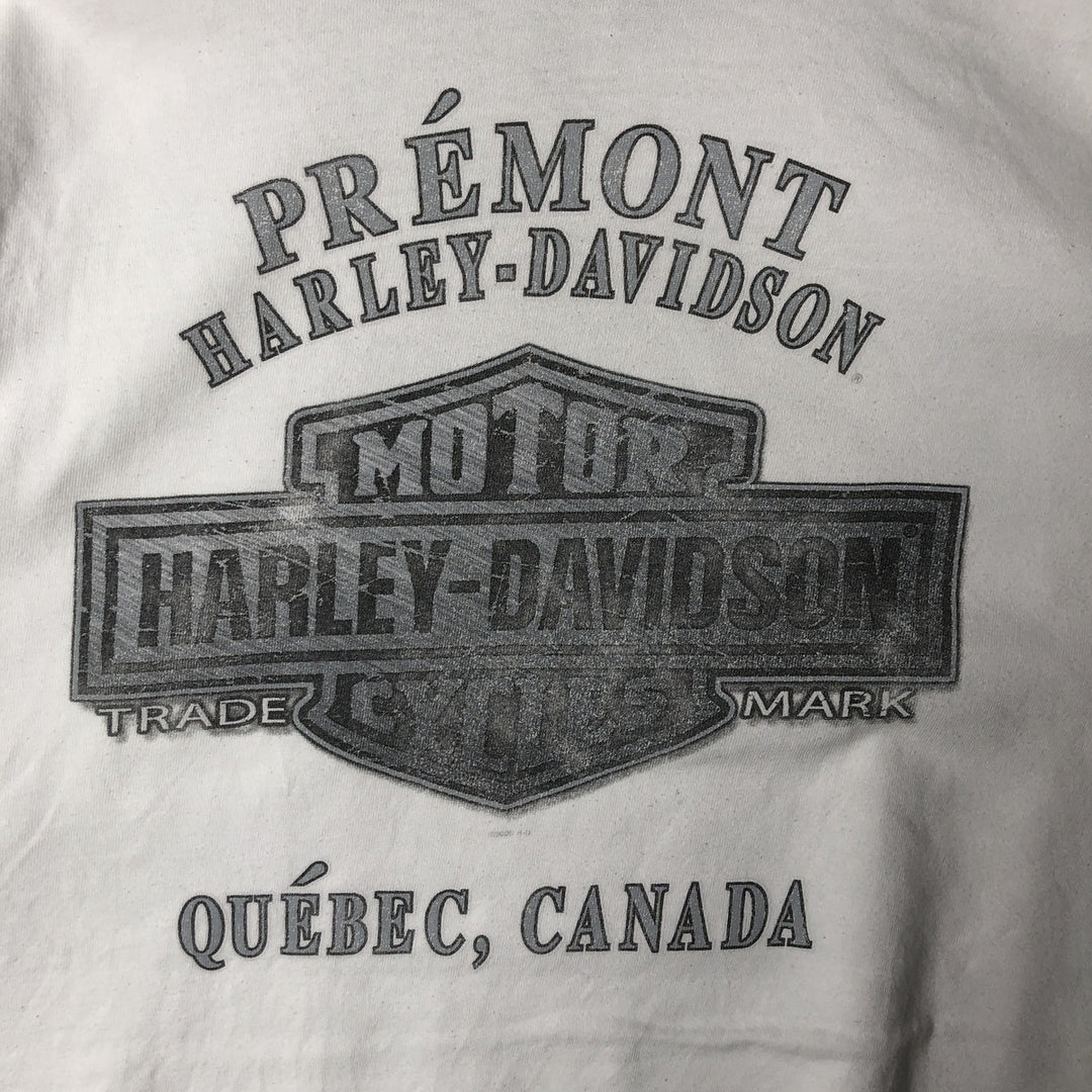 00'S Harley-Davidson Long Sleeve T-Shirt, Men's XL Size cotton white type Vintage Second Hand