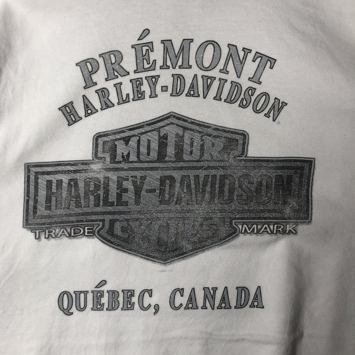00'S Harley-Davidson Long Sleeve T-Shirt, Men's XL Size cotton white type Vintage Second Hand