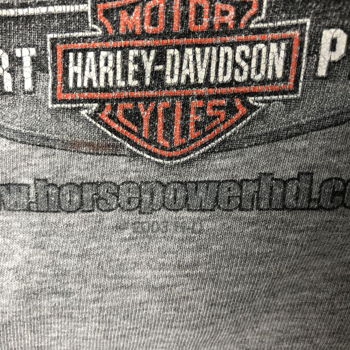 00'S Harley-Davidson Long Sleeve T-Shirt Made in USA Men's Size L cotton gray type Vintage Second Hand