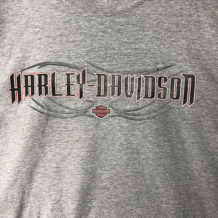 00'S Harley-Davidson Long Sleeve T-Shirt Made in USA Men's Size L cotton gray type Vintage Second Hand