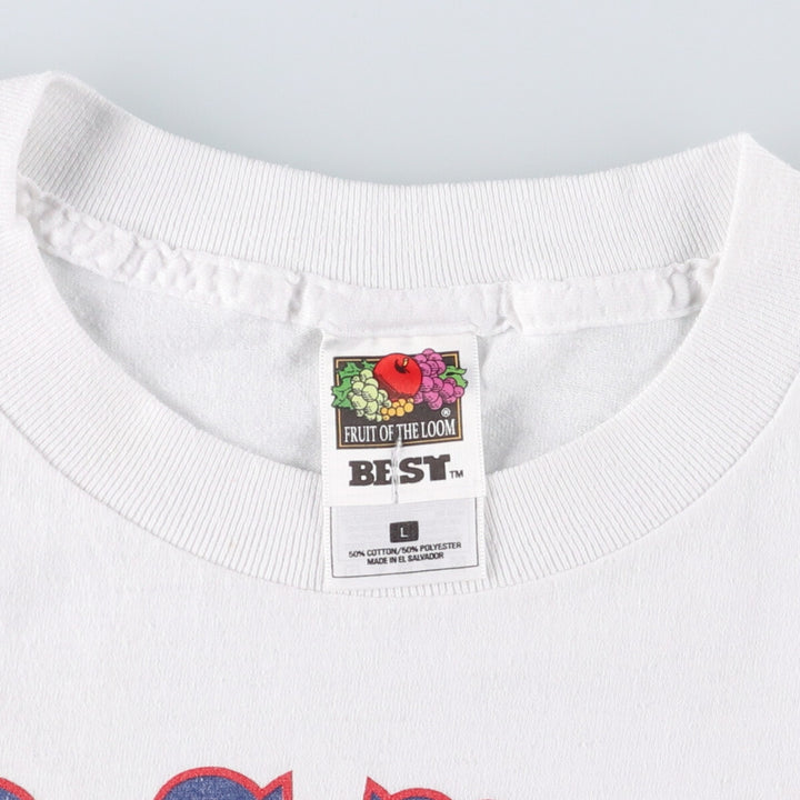 2000'S Fruit of the Loom New York Yankees Boston Red Sox Print T-Shirt, Men's Size L cotton white type Vintage Second Hand