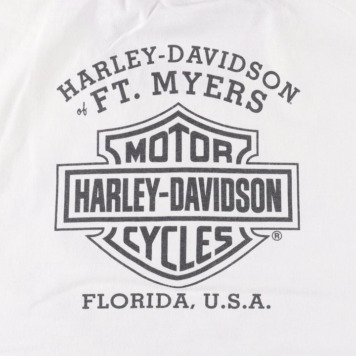 2000'S Harley-Davidson Checkered Flag Ringer T-Shirt, Men's XXL cotton white type Vintage Second Hand