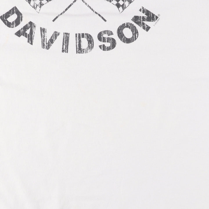 2000'S Harley-Davidson Checkered Flag Ringer T-Shirt, Men's XXL cotton white type Vintage Second Hand