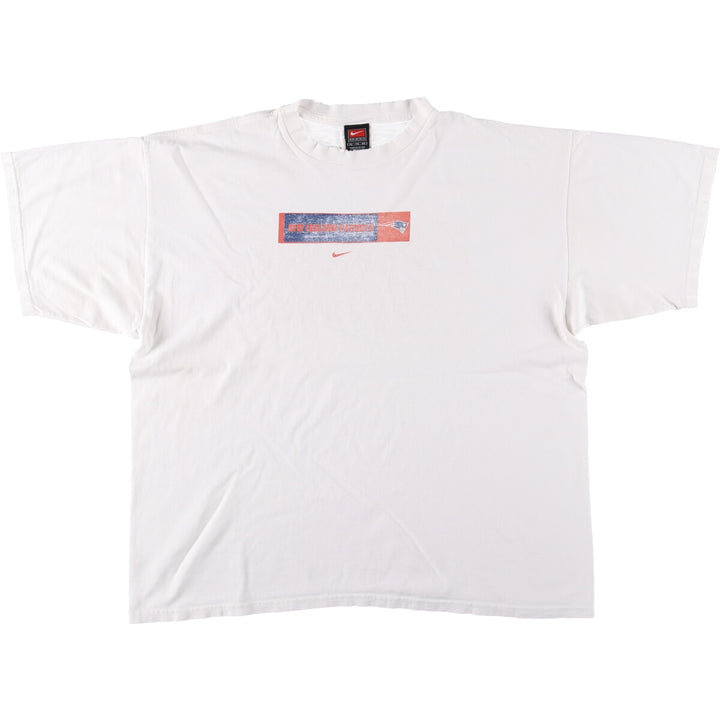 2000s~ Nike TEAM NFL NEW ENGLAND PATRIOTS New England Patriots Sports Print T-Shirt, Men's XL cotton white type Vintage Second Hand