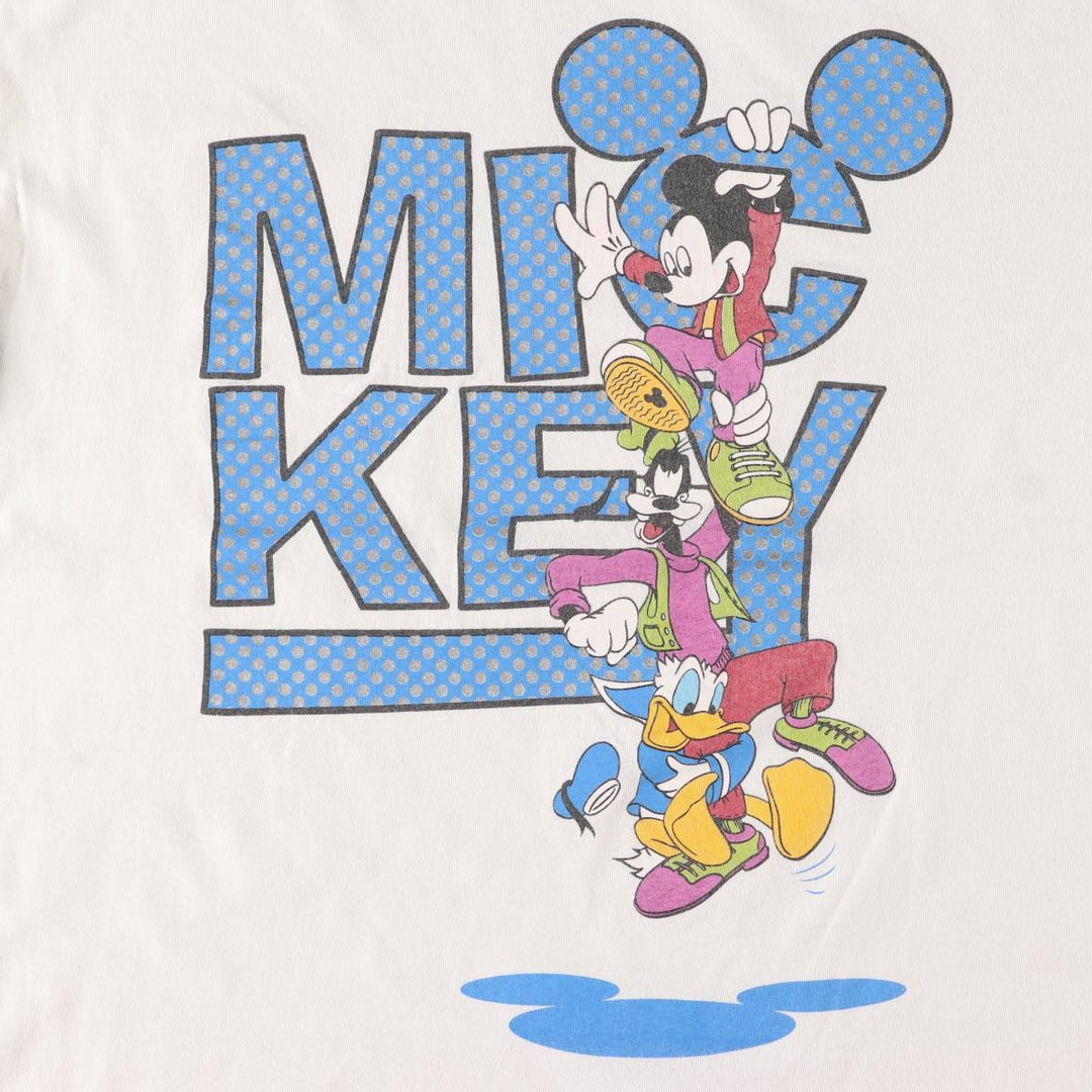 90'S MICKEY UNLIMITED JERRY LEIGH Mickey Mouse character print T-shirt men's XL size vintage cotton white type Vintage Second Hand