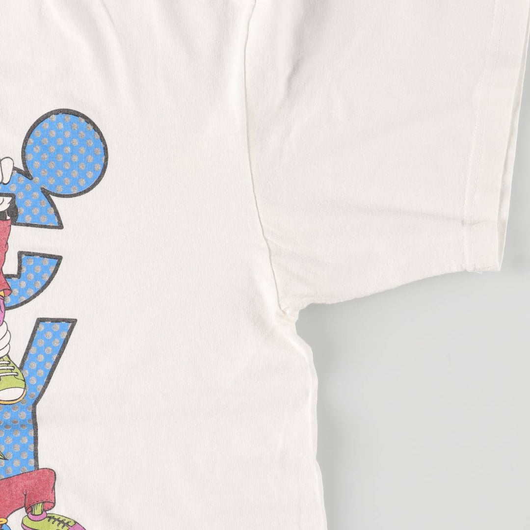 90'S MICKEY UNLIMITED JERRY LEIGH Mickey Mouse character print T-shirt men's XL size vintage cotton white type Vintage Second Hand