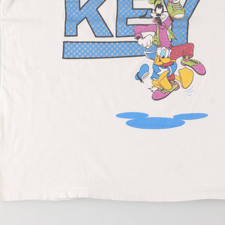 90'S MICKEY UNLIMITED JERRY LEIGH Mickey Mouse character print T-shirt men's XL size vintage cotton white type Vintage Second Hand