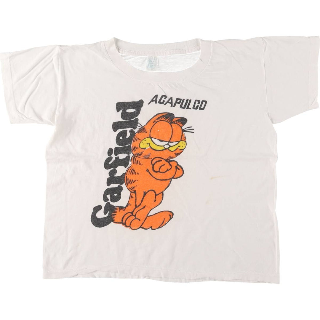90'S FAJER anime character print T-shirt, men's XXXL size, vintage cotton white type Vintage Second Hand