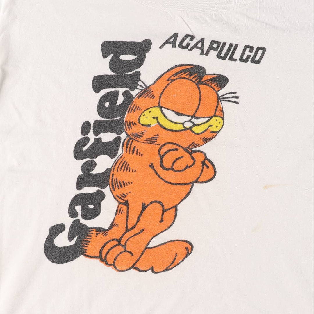 90'S FAJER anime character print T-shirt, men's XXXL size, vintage cotton white type Vintage Second Hand