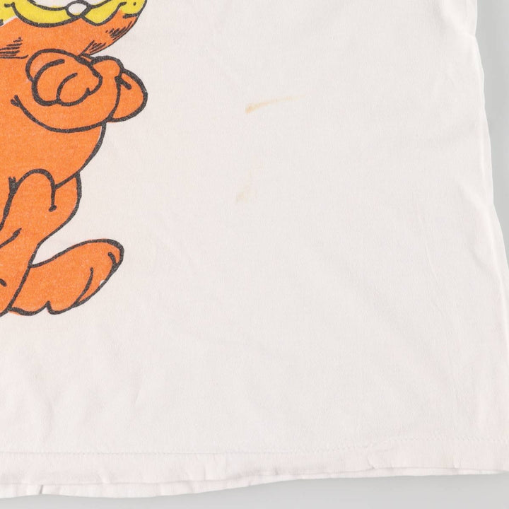 90'S FAJER anime character print T-shirt, men's XXXL size, vintage cotton white type Vintage Second Hand