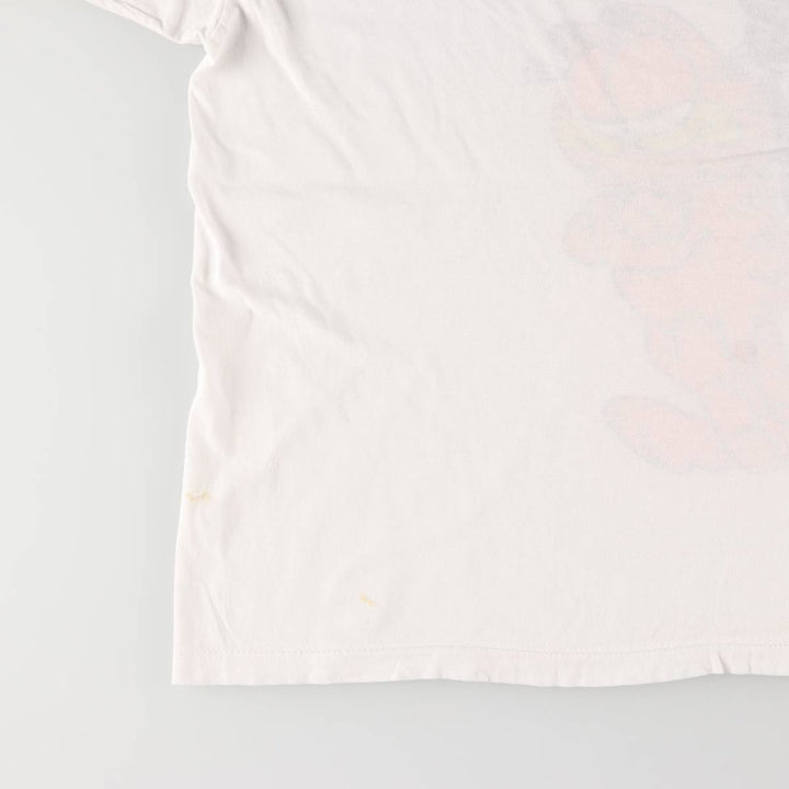 90'S FAJER anime character print T-shirt, men's XXXL size, vintage cotton white type Vintage Second Hand