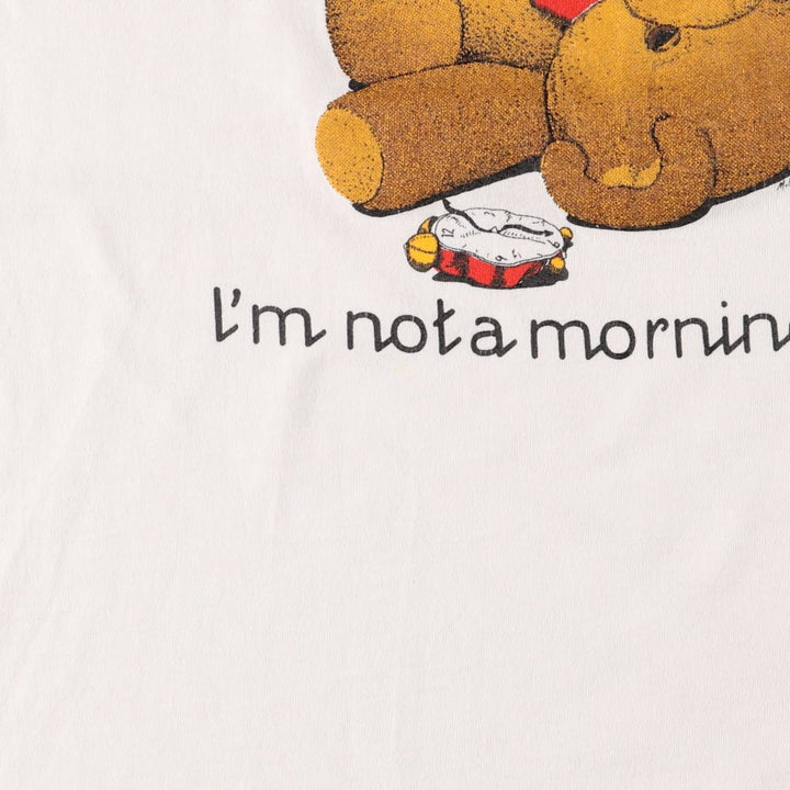 90'S Screen Stars Teddy Bear Print T-Shirt, Made in USA, Men's XL (approx.), Vintage cotton white type Vintage Second Hand