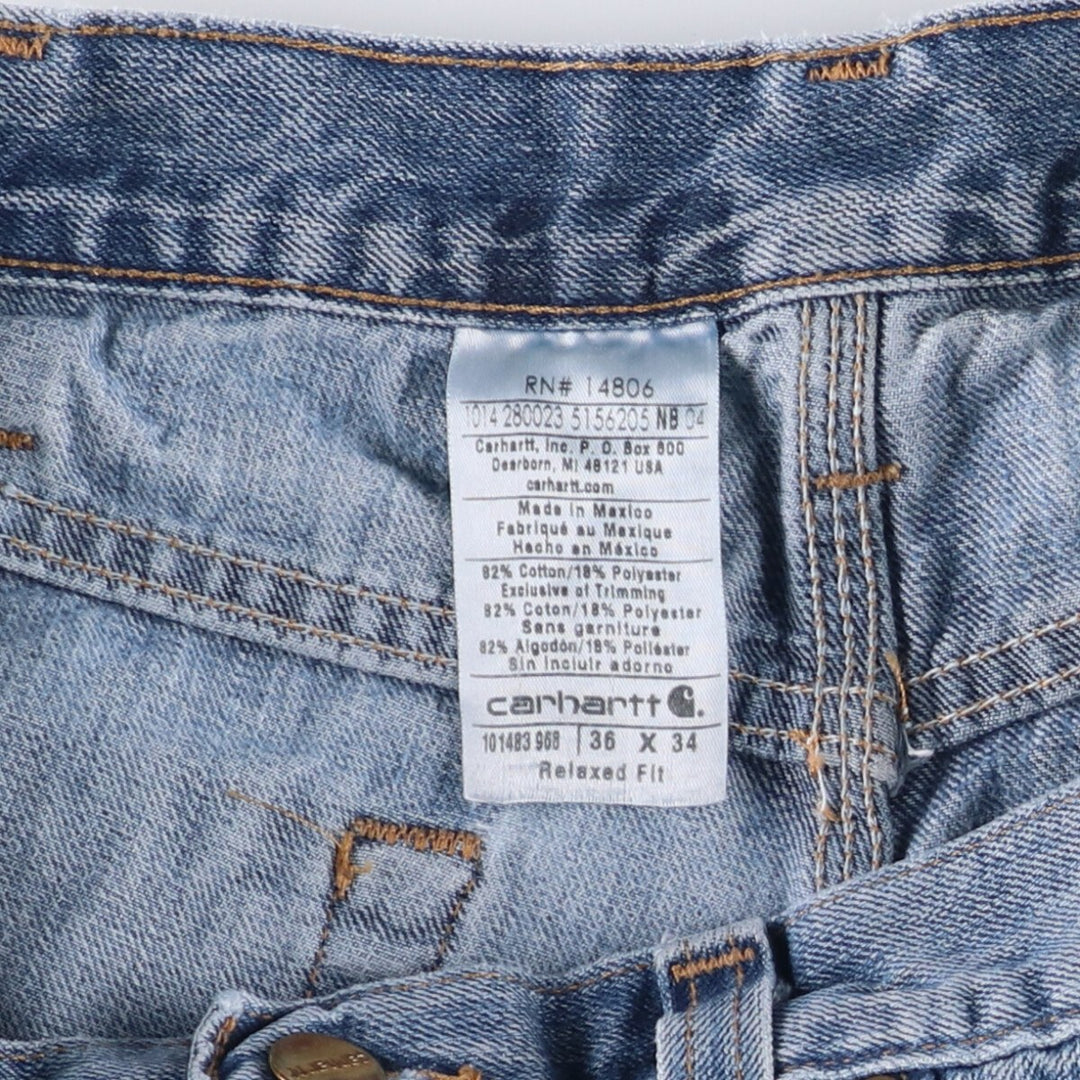 Carhartt Relaxed Fit Straight Denim Pants for Men, W36 cotton blue type Vintage Second Hand