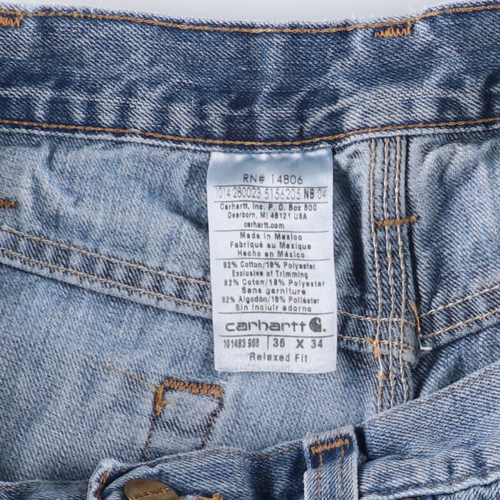 Carhartt Relaxed Fit Straight Denim Pants for Men, W36 cotton blue type Vintage Second Hand