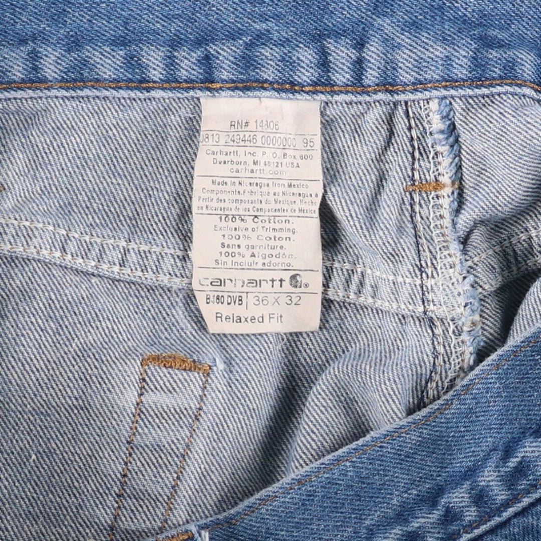 Carhartt Relaxed Fit Straight Denim Pants for Men, W36 cotton blue type Vintage Second Hand