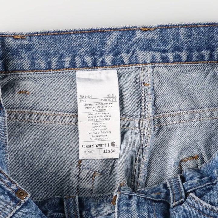 Carhartt Tapered Denim Pants for Men, W32 equivalent cotton blue type Vintage Second Hand