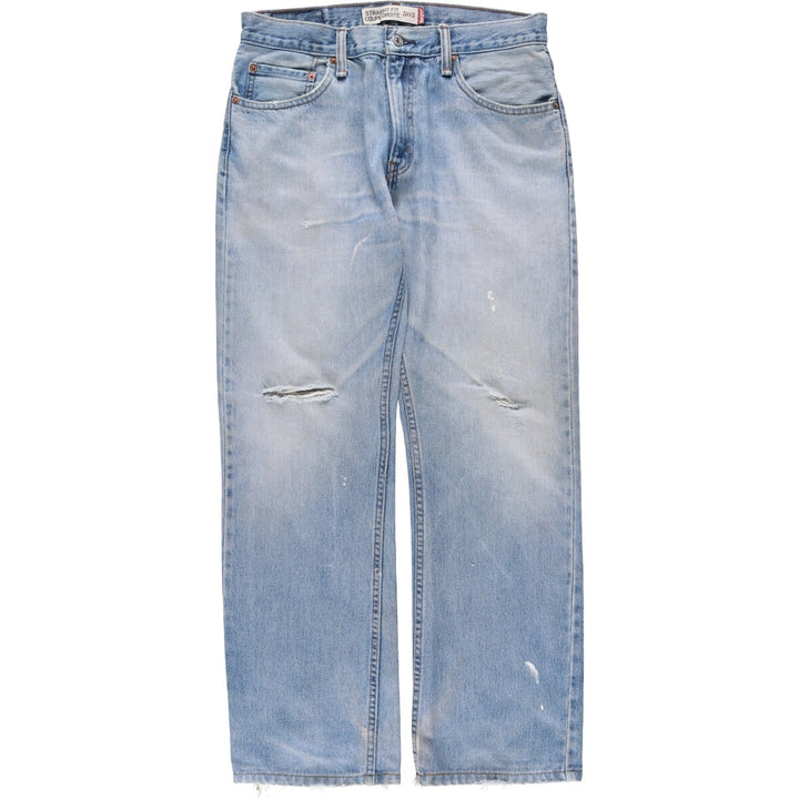 Levi's 505 tapered denim pants for men, size W33 cotton Blue type light blue Vintage Second Hand