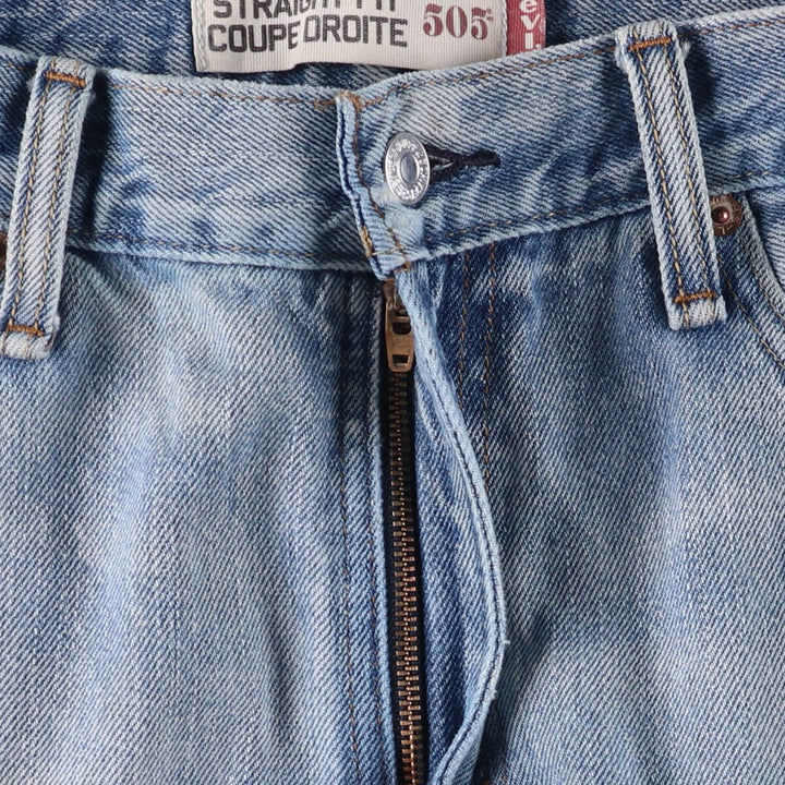 Levi's 505 tapered denim pants for men, size W33 cotton Blue type light blue Vintage Second Hand