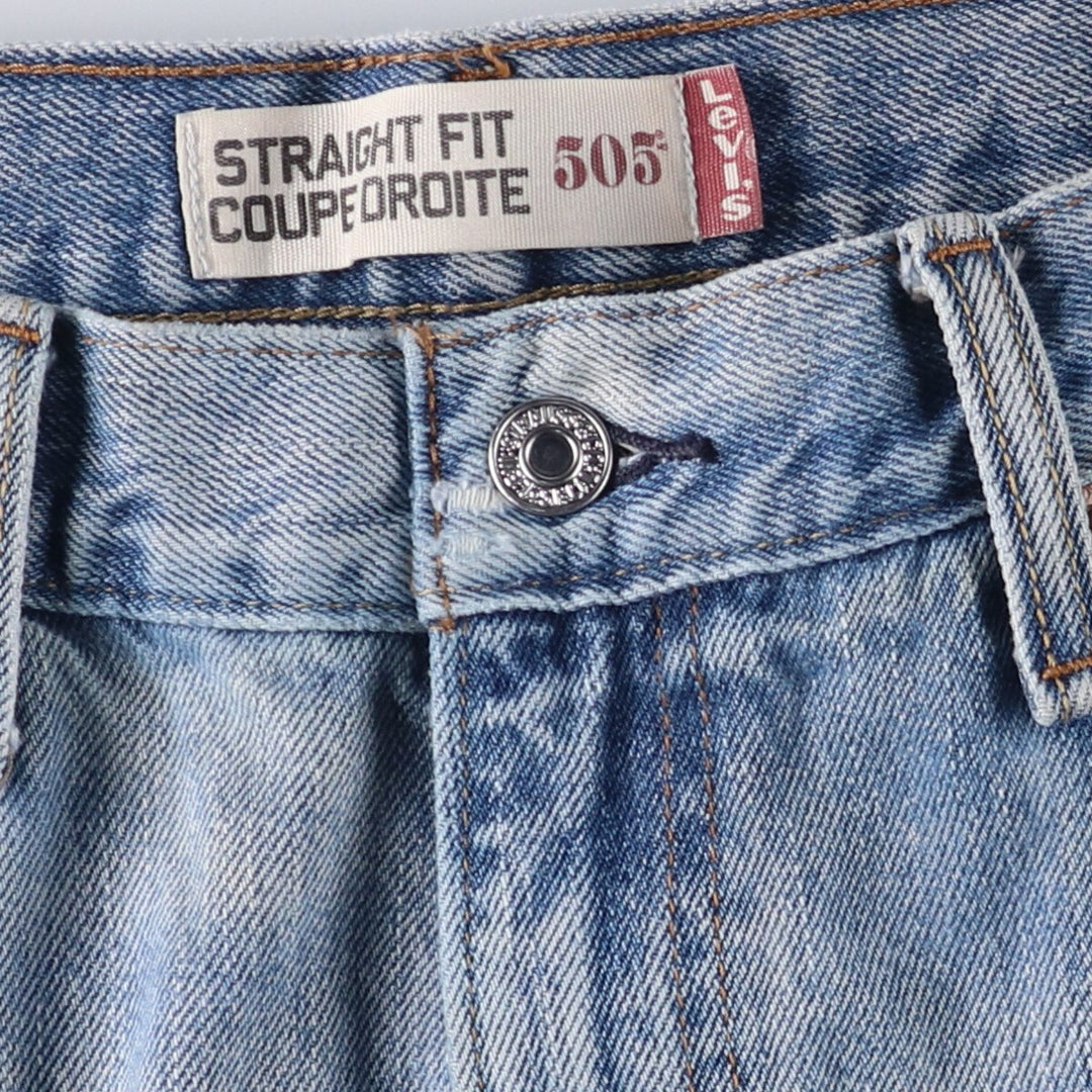 Levi's 505 tapered denim pants for men, size W33 cotton Blue type light blue Vintage Second Hand