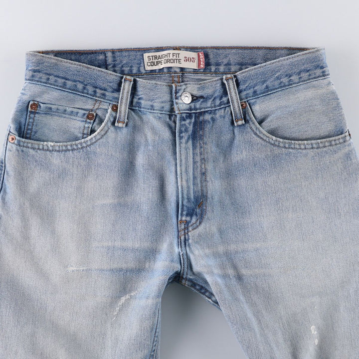 Levi's 505 tapered denim pants for men, size W33 cotton Blue type light blue Vintage Second Hand