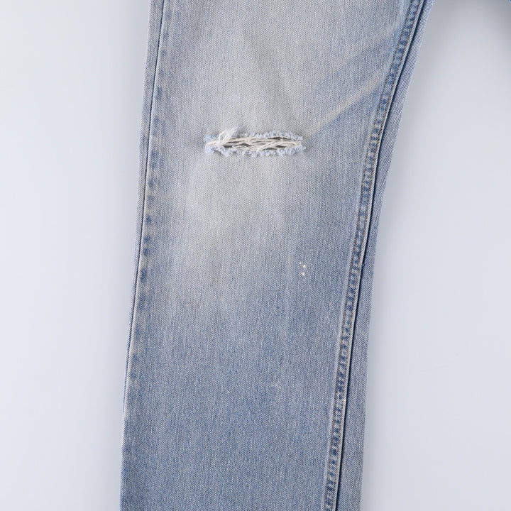 Levi's 505 tapered denim pants for men, size W33 cotton Blue type light blue Vintage Second Hand