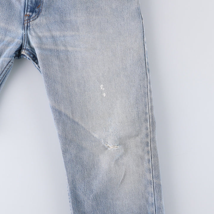 Levi's 505 tapered denim pants for men, size W33 cotton Blue type light blue Vintage Second Hand