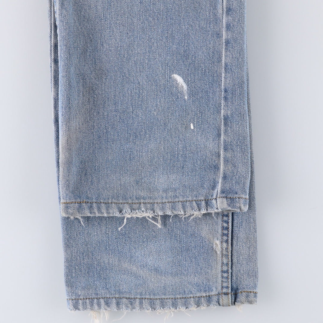 Levi's 505 tapered denim pants for men, size W33 cotton Blue type light blue Vintage Second Hand