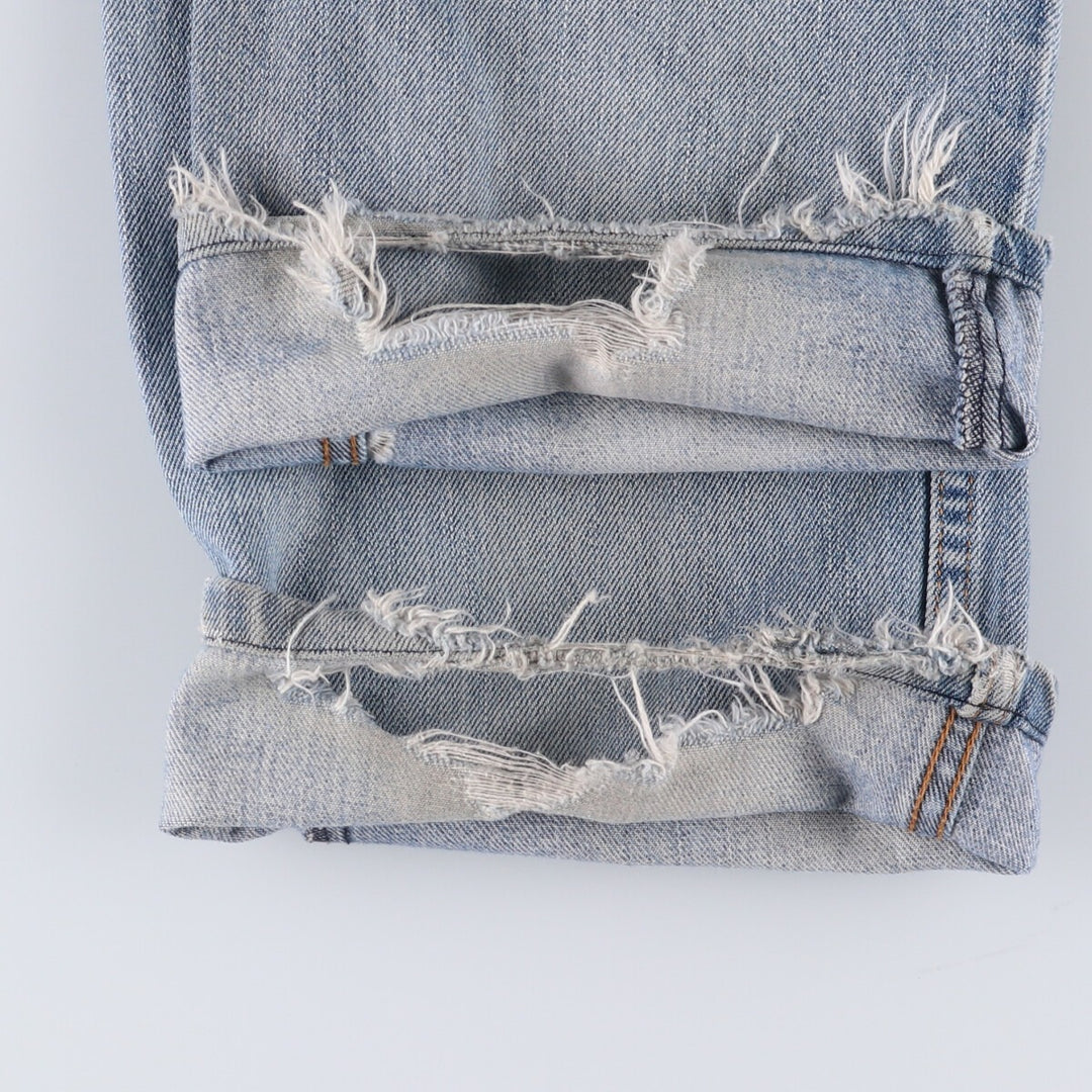 Levi's 505 tapered denim pants for men, size W33 cotton Blue type light blue Vintage Second Hand
