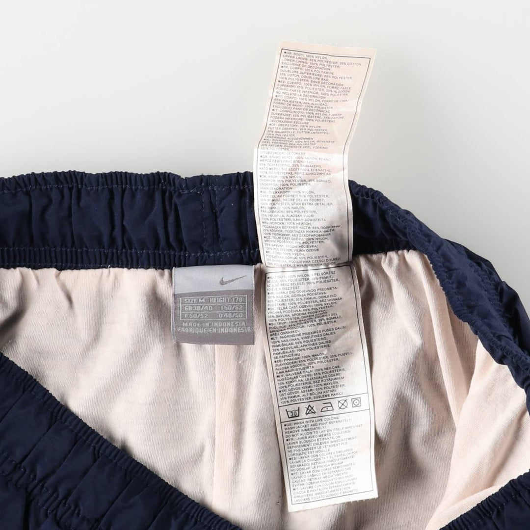00'S Nike Nylon Pants, Shaka Shaka Pants, Men's M size Nylon navy blue type Vintage Second Hand