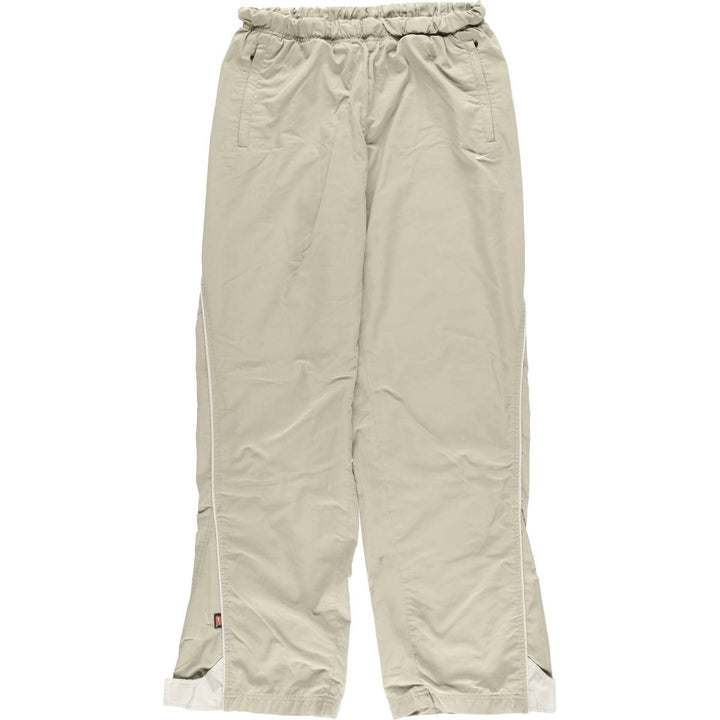 00'S Nike Warm-up Pants, Nylon Pants, Rustling Pants, Men's M Size polyester Beige type Vintage Second Hand