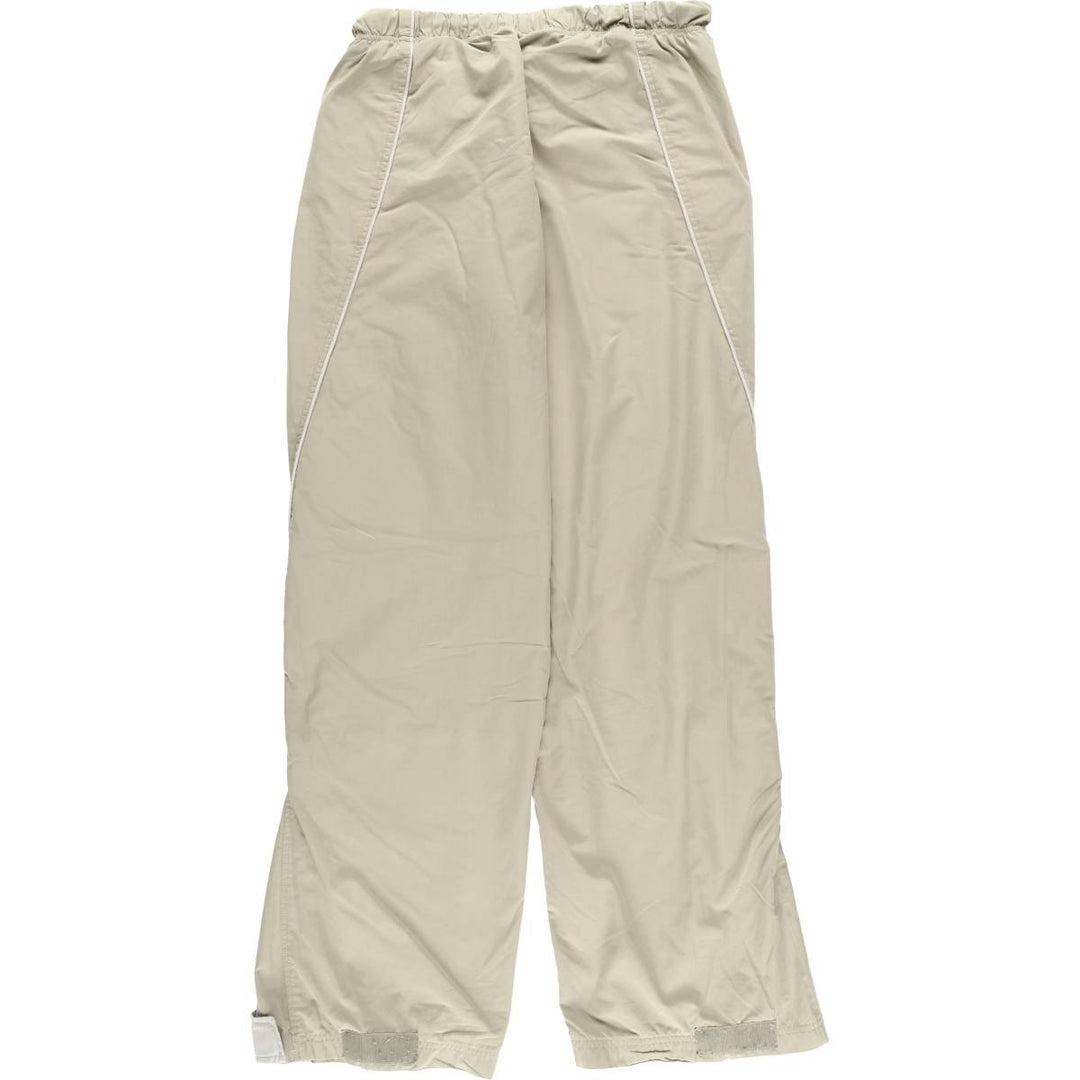00'S Nike Warm-up Pants, Nylon Pants, Rustling Pants, Men's M Size polyester Beige type Vintage Second Hand