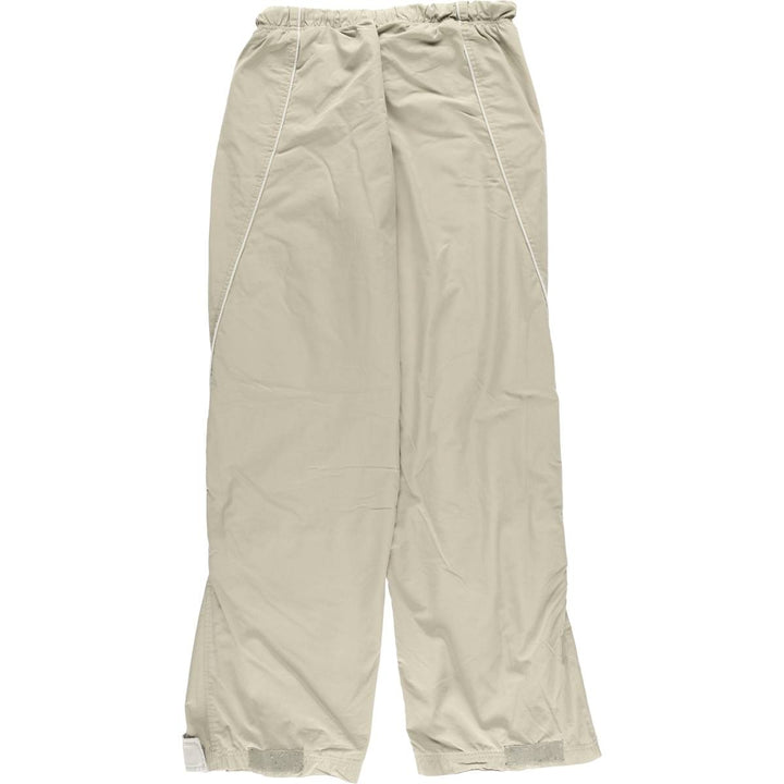 00'S Nike Warm-up Pants, Nylon Pants, Rustling Pants, Men's M Size polyester Beige type Vintage Second Hand
