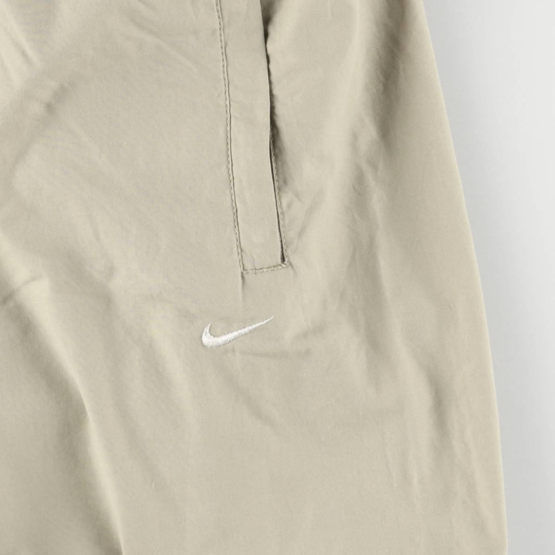 00'S Nike Warm-up Pants, Nylon Pants, Rustling Pants, Men's M Size polyester Beige type Vintage Second Hand