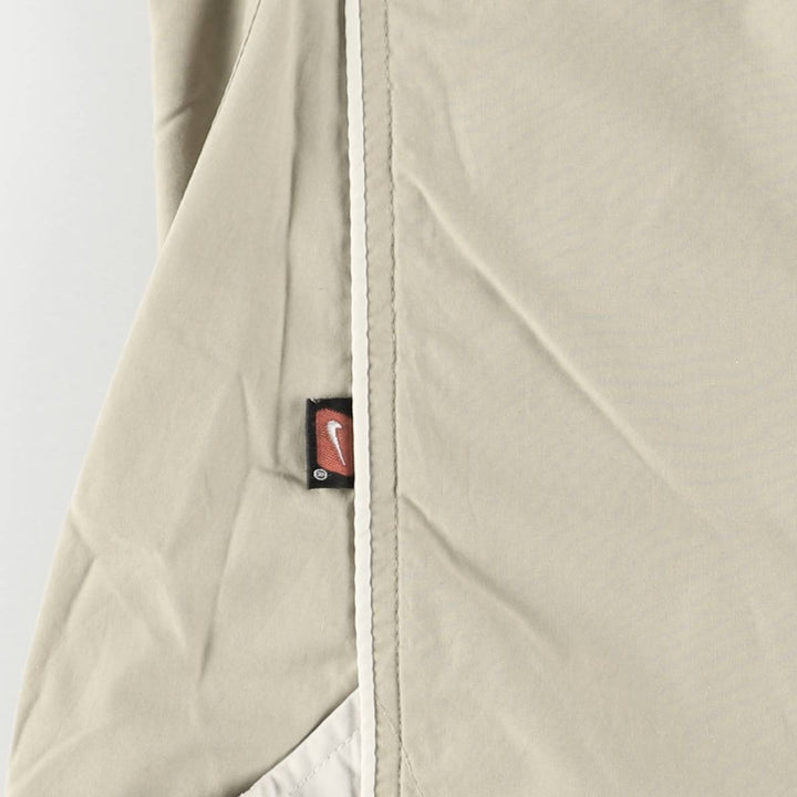 00'S Nike Warm-up Pants, Nylon Pants, Rustling Pants, Men's M Size polyester Beige type Vintage Second Hand