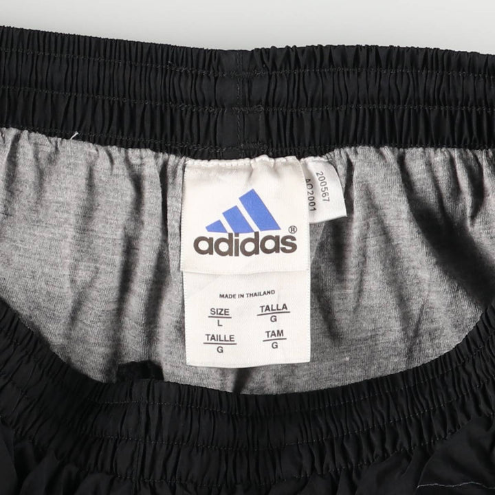00'S Adidas nylon pants, rustling pants, men's size L Nylon black type Vintage Second Hand
